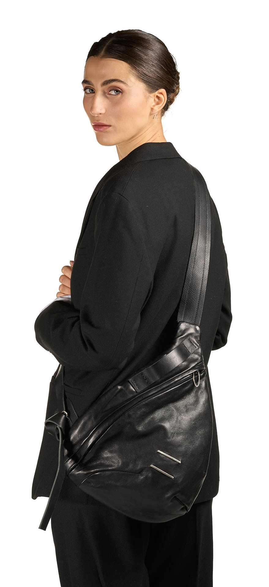 daniele basta leather and silver bags - WEARING